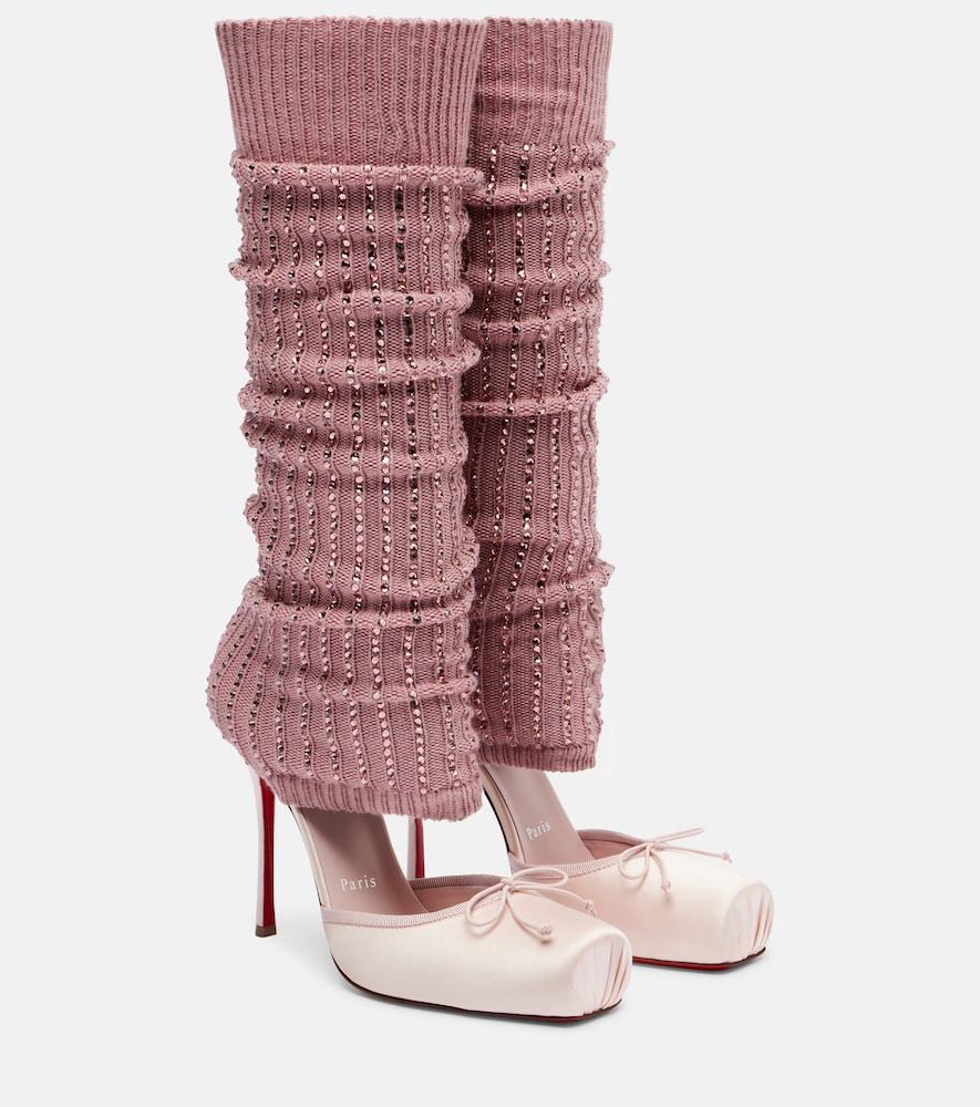 christian louboutin cassia 100 satin pumps