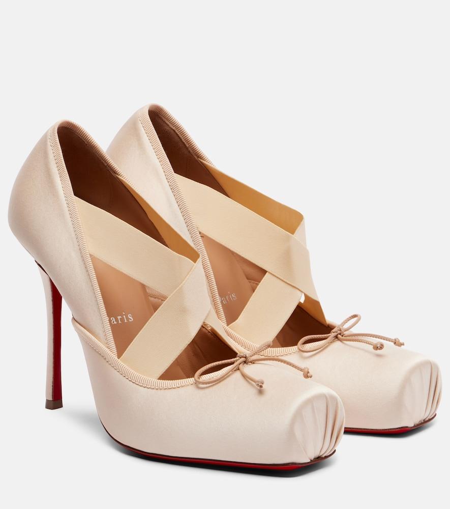 christian louboutin cassiasticina satin pumps