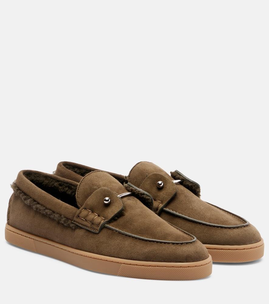 christian louboutin chambeliboat suede loafers