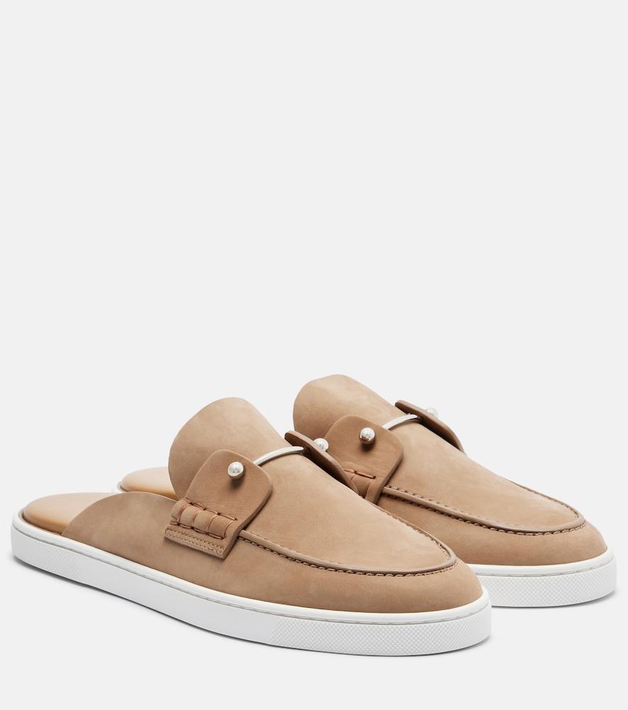 christian louboutin chanme suede mules