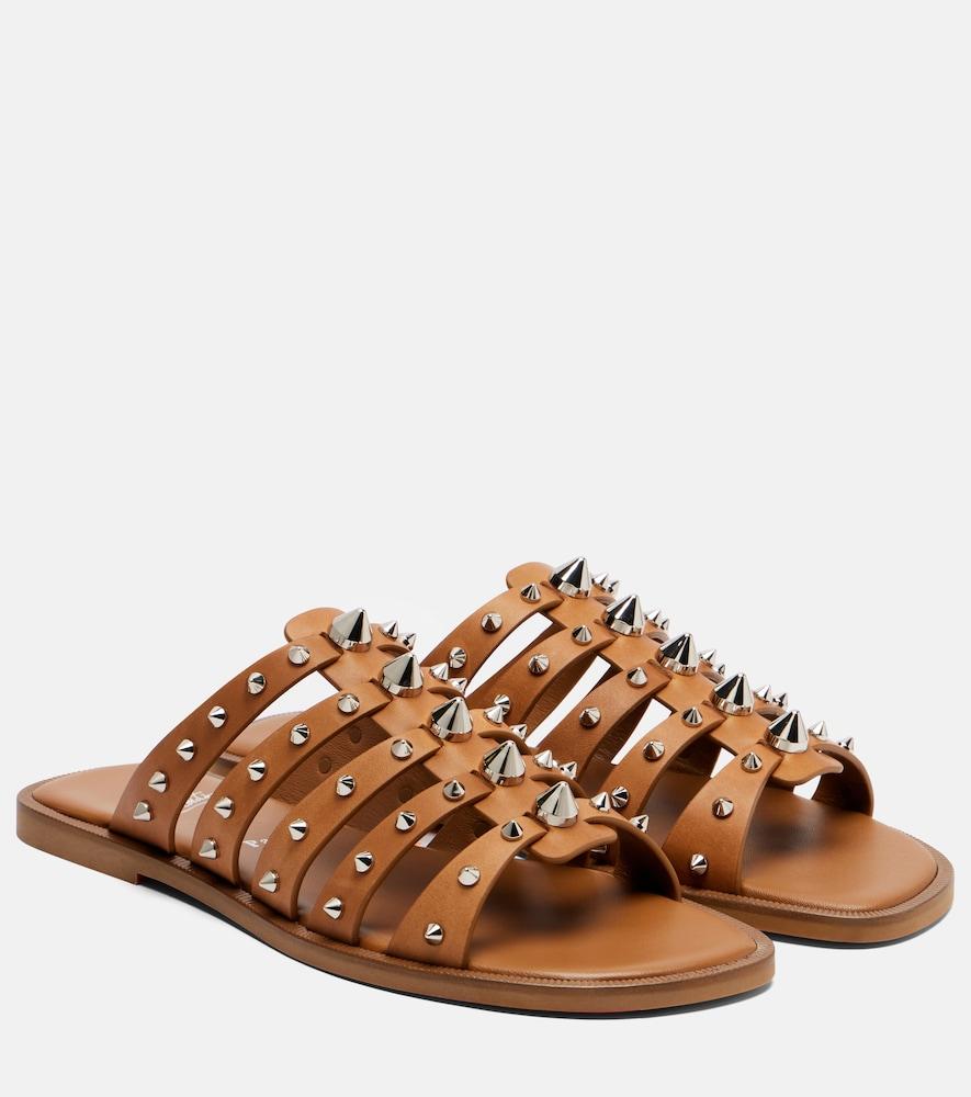 christian louboutin charja spiked leather sandals