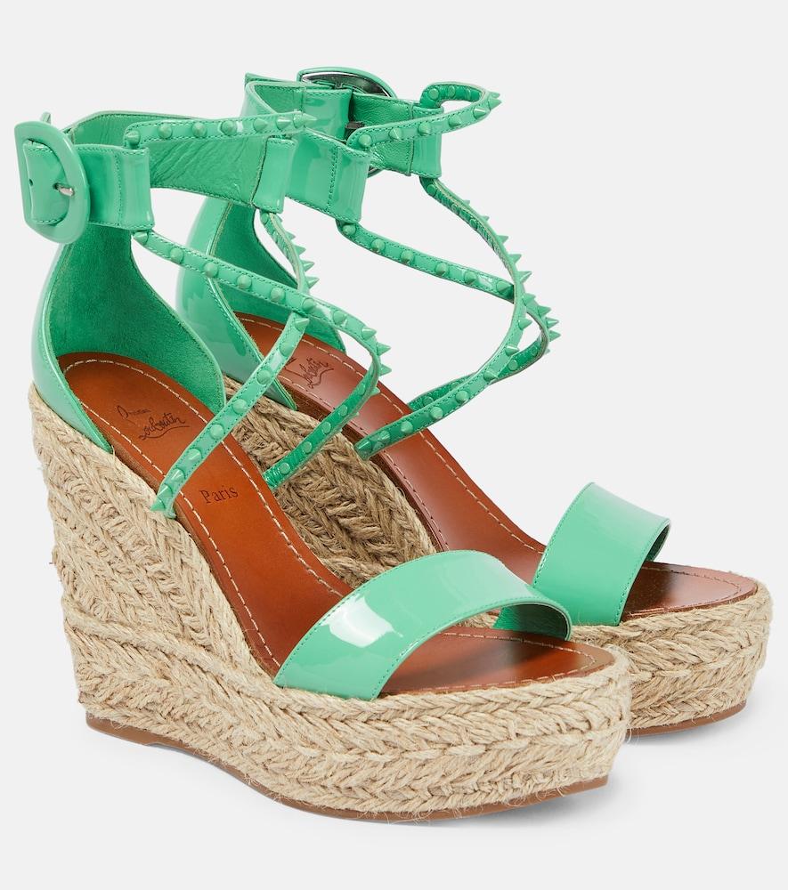 christian louboutin chocazeppa 120 embellished wedge sandals