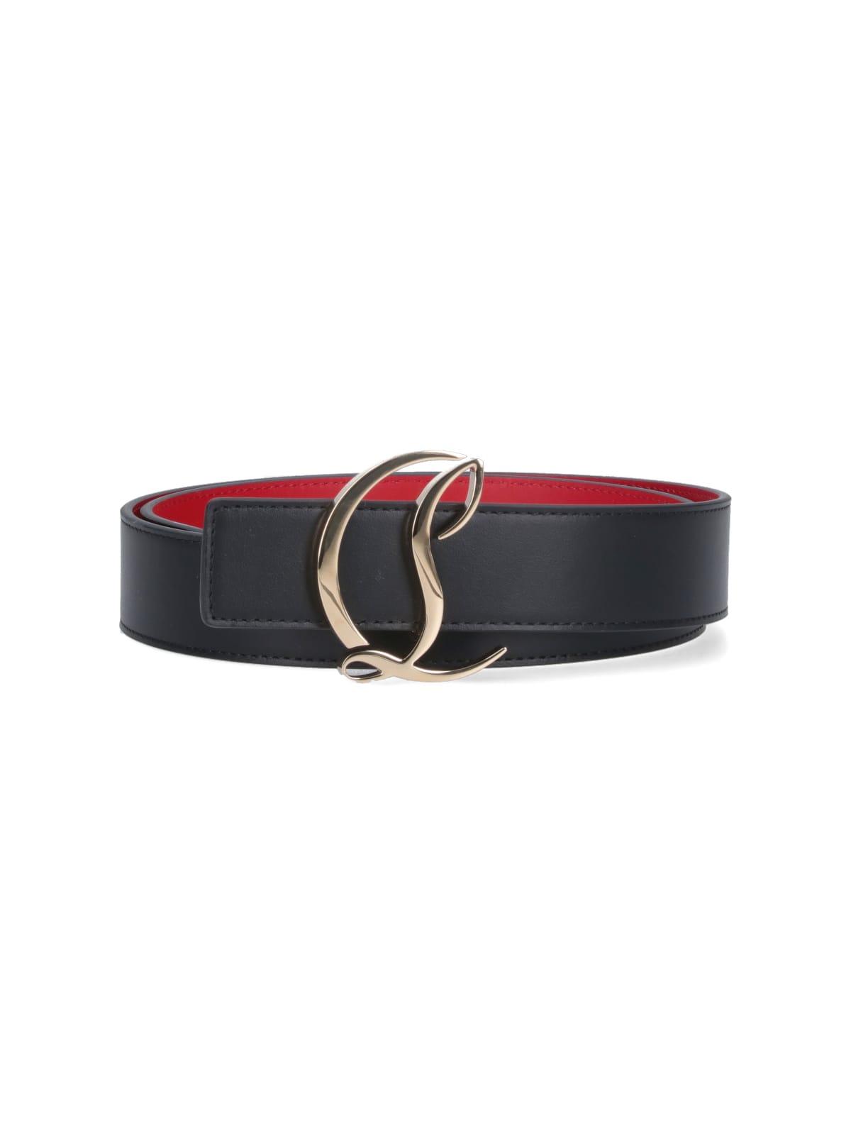 christian louboutin cl logo belt