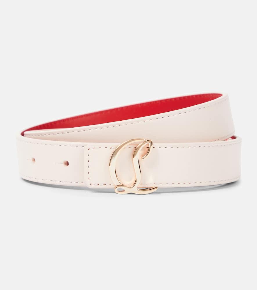 christian louboutin cl logo leather belt