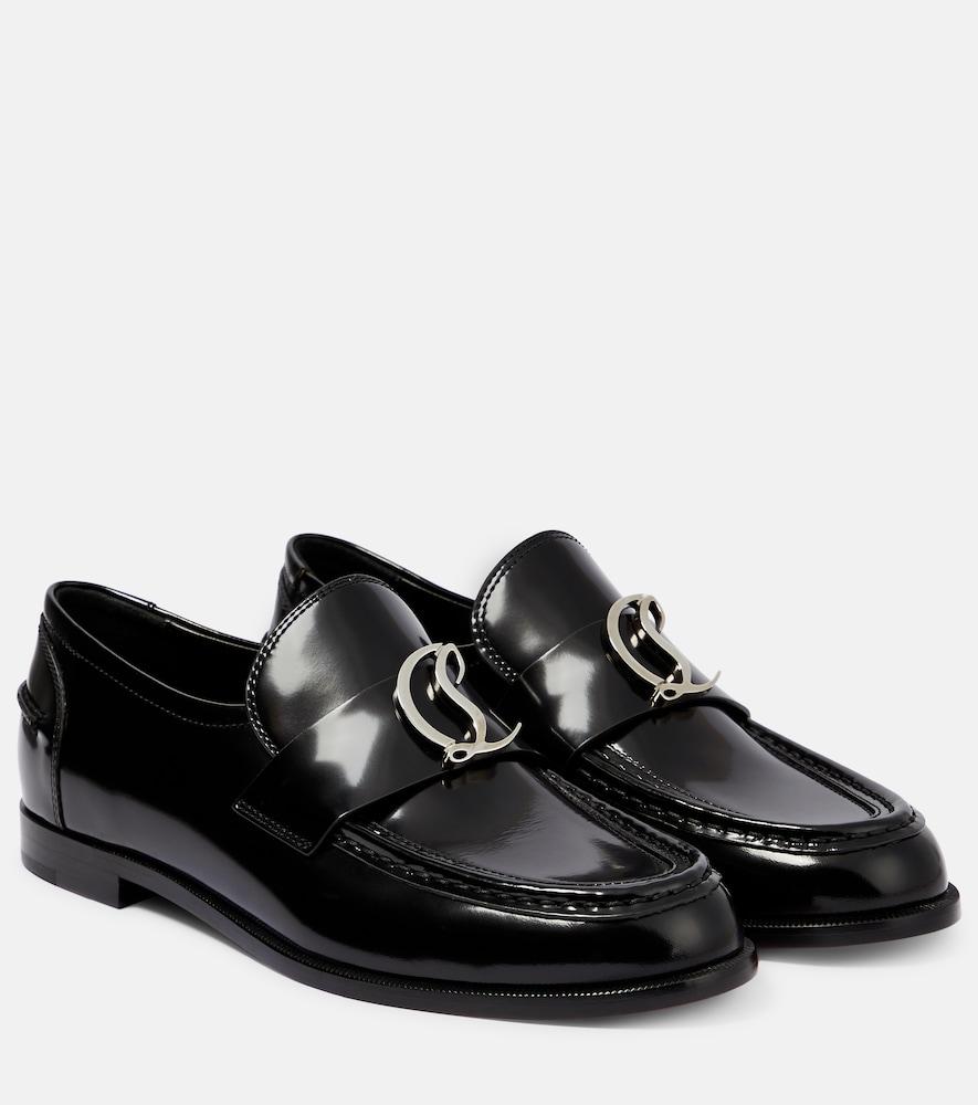 christian louboutin cl moc leather loafers