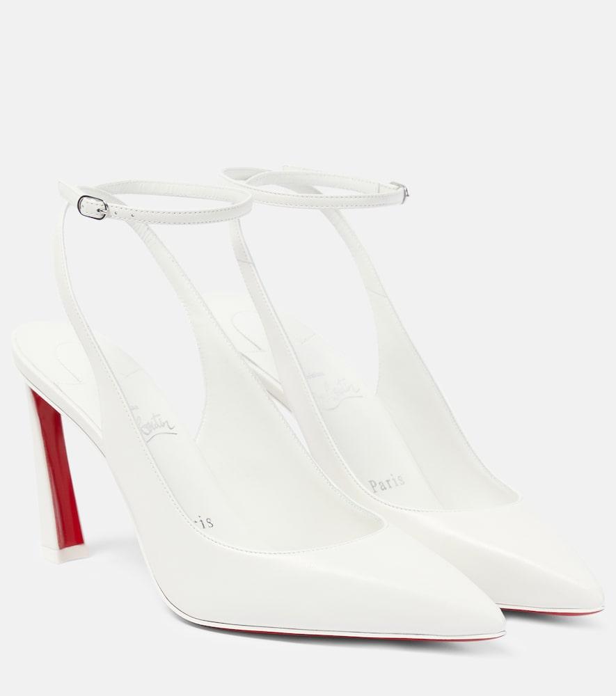 christian louboutin condora 85 leather slingback pumps