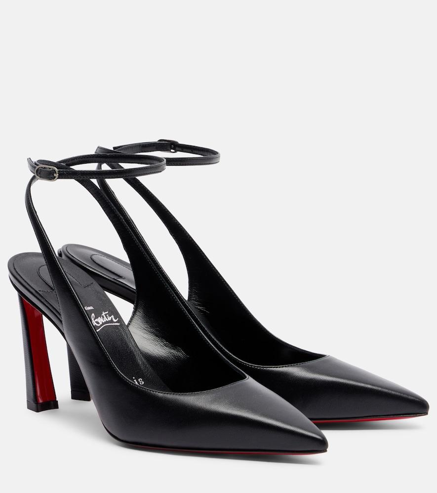 christian louboutin condora 85 leather slingback pumps