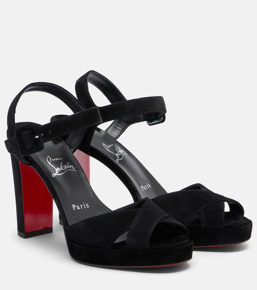 christian louboutin cora 100 suede sandals