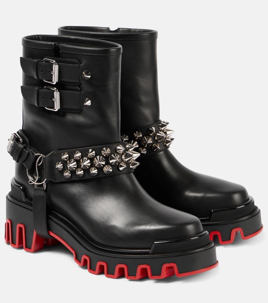 christian louboutin dune bike leather ankle boots