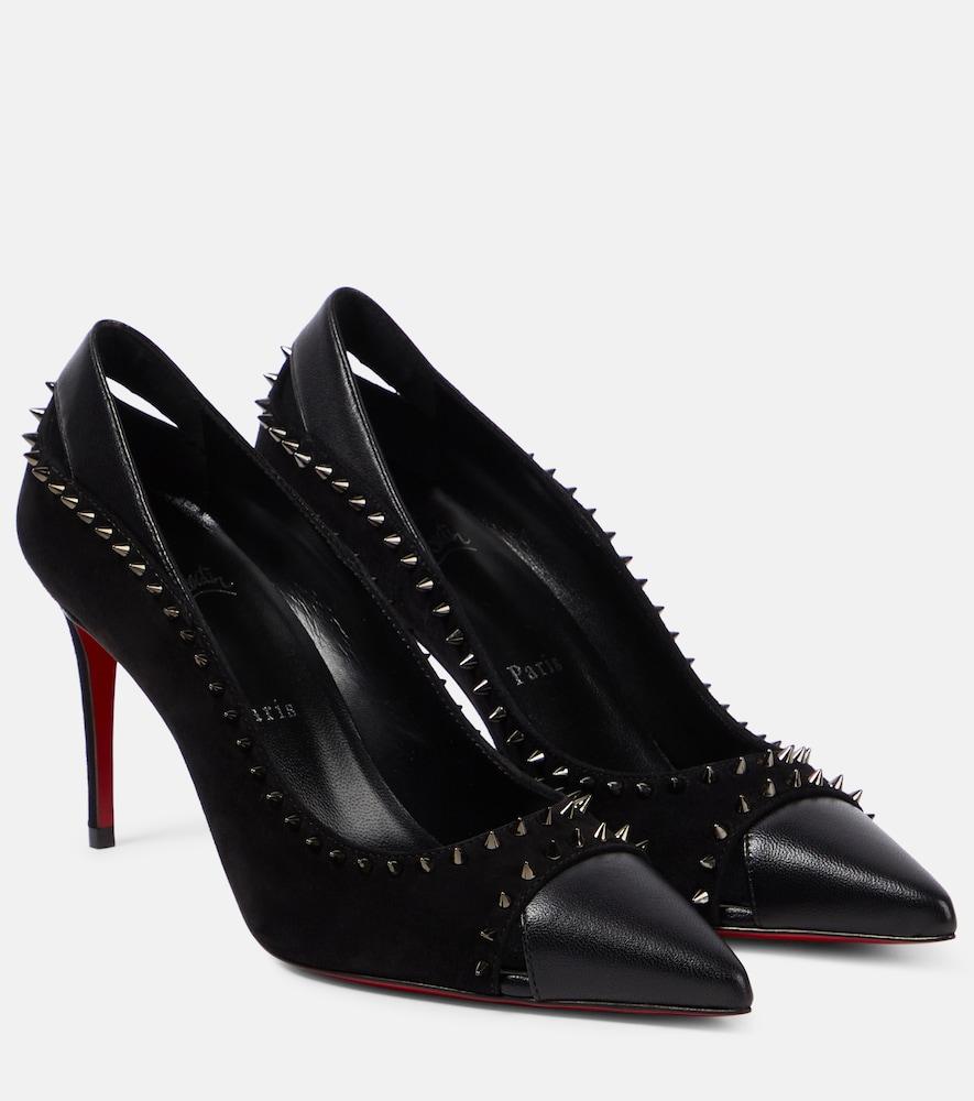 christian louboutin duvette spikes 85 leather pumps
