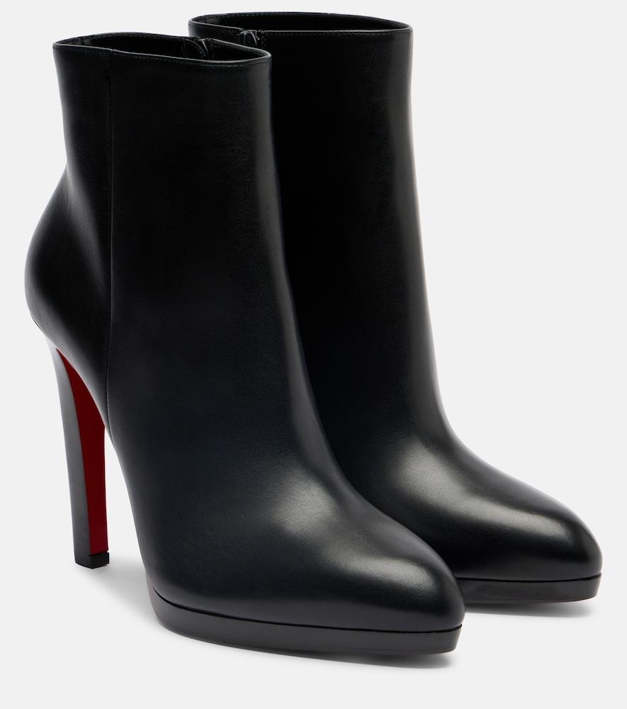 christian louboutin fannylove 120 leather ankle boots