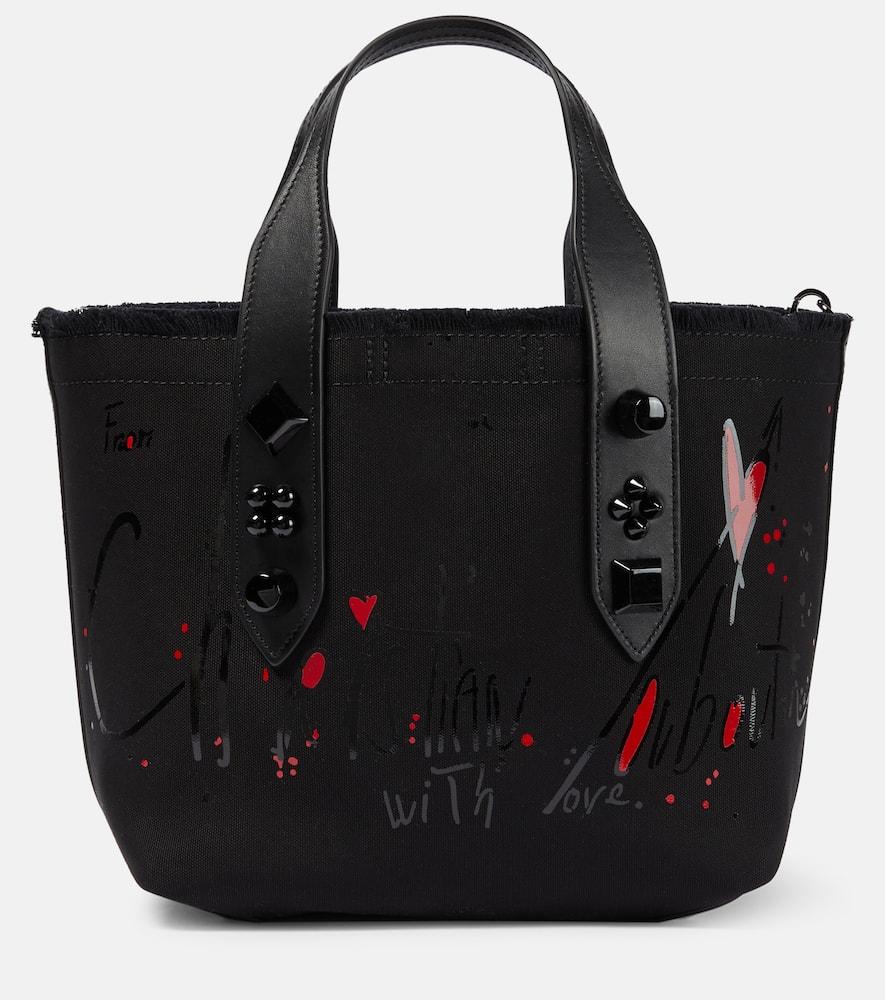 christian louboutin frangibus small printed canvas tote bag