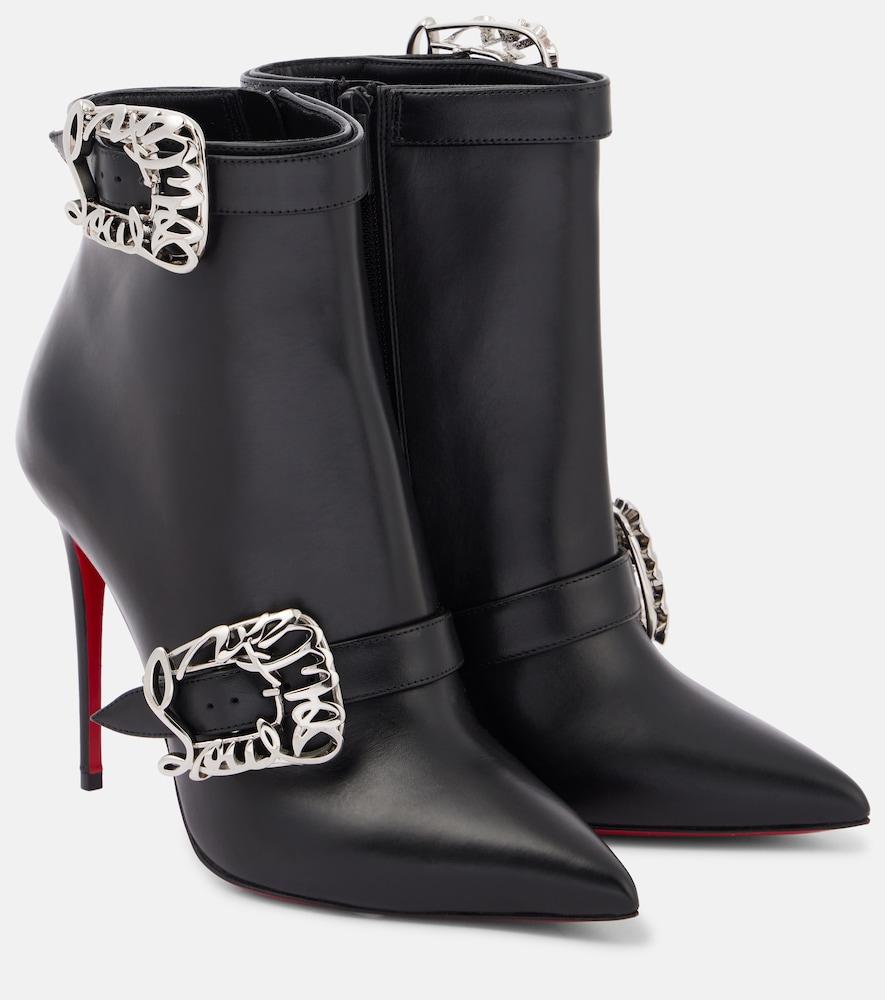 christian louboutin giddylina 100 leather ankle boots