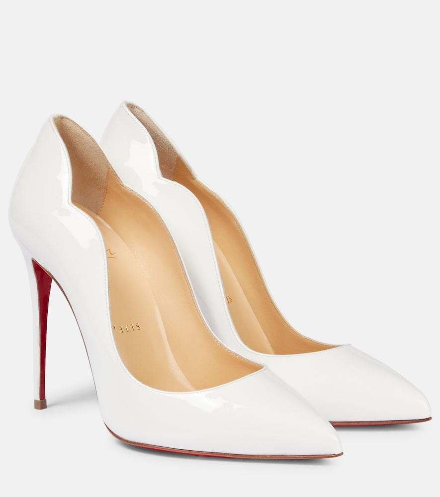 christian louboutin hot chick 100 patent leather pumps