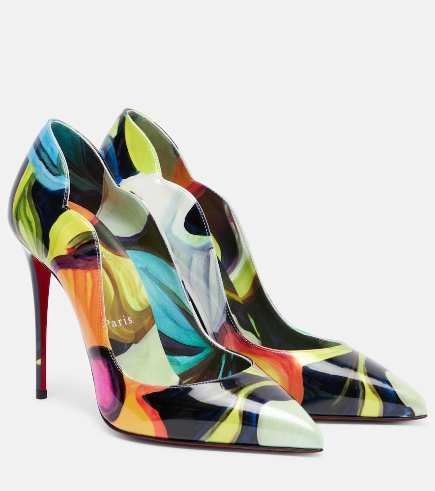 christian louboutin hot chick 100 patent leather pumps