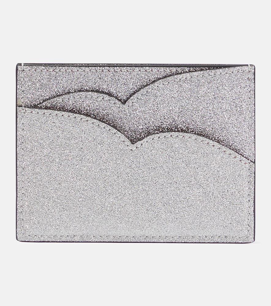 christian louboutin hot chick glittered leather card holder