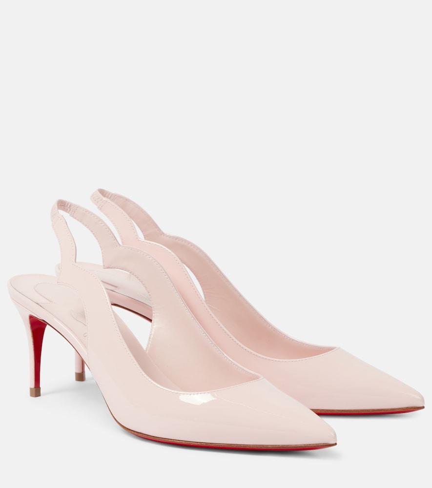 christian louboutin hot chick sling 70 leather slingback pumps