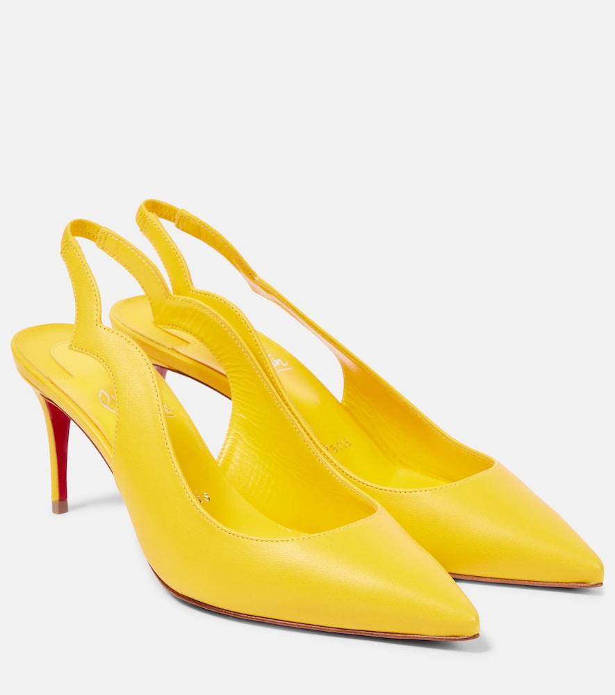 christian louboutin hot chick sling 70 leather slingback pumps