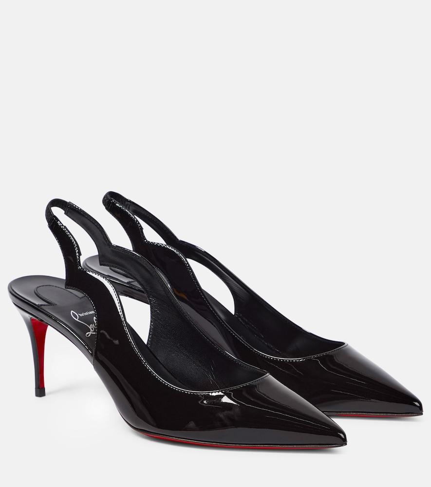 christian louboutin hot chick sling patent leather slingback pumps