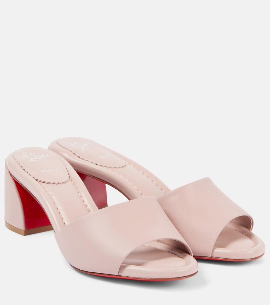 christian louboutin jane 55 leather mules