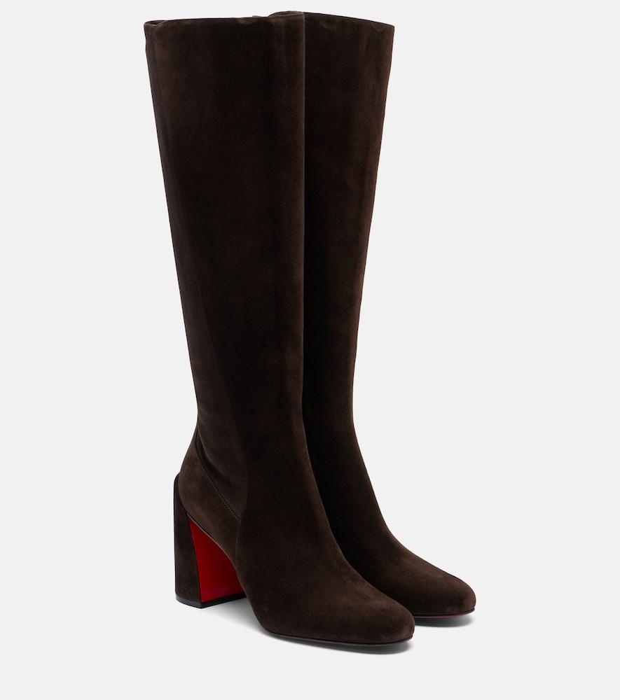 christian louboutin jane suede knee