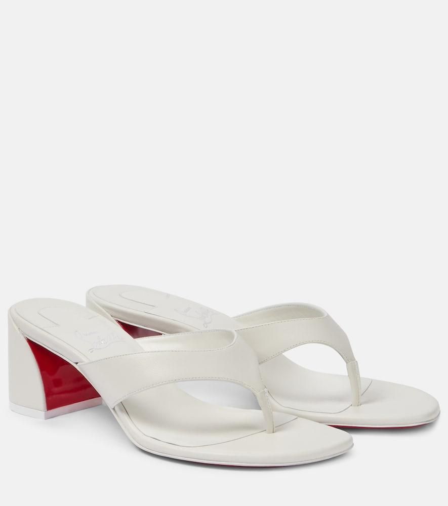 christian louboutin janetonga 55 leather thong sandals