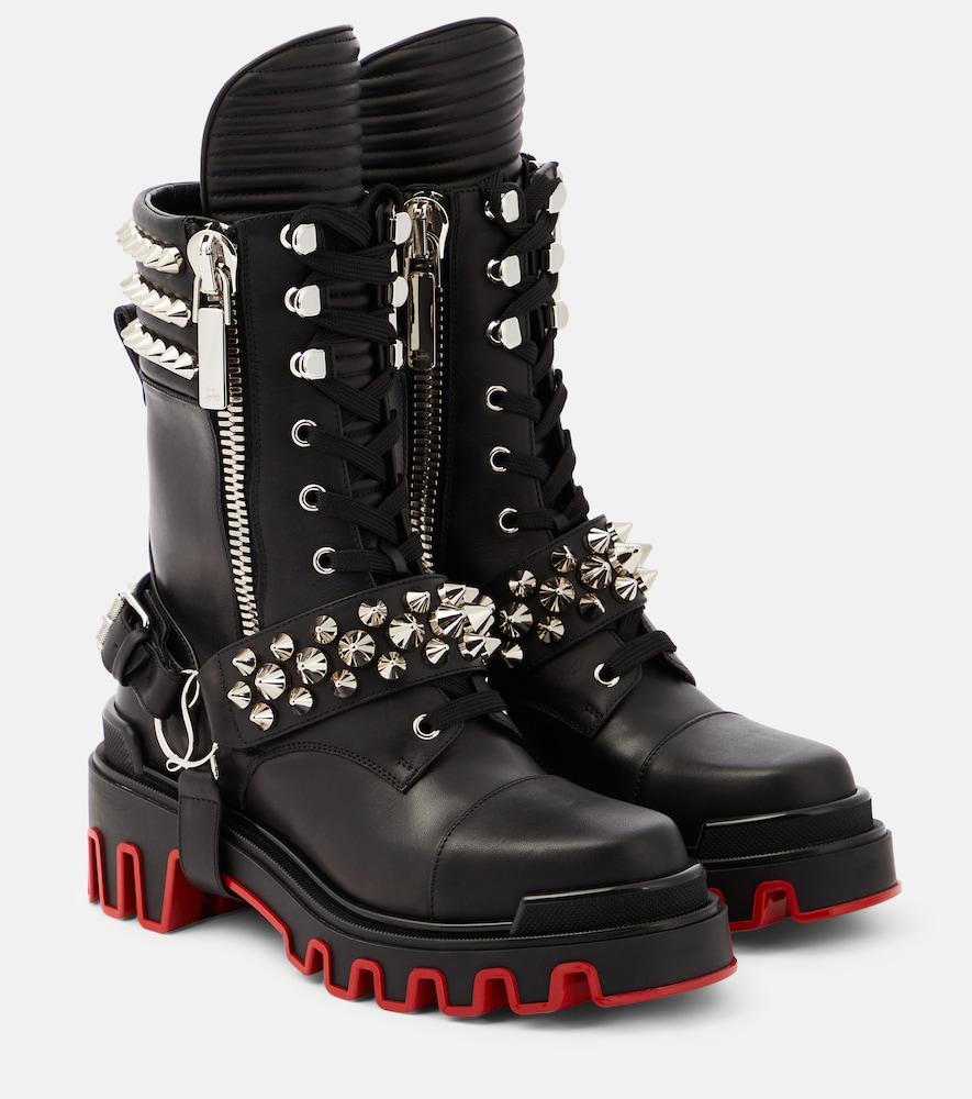 christian louboutin janetta embellished biker boots