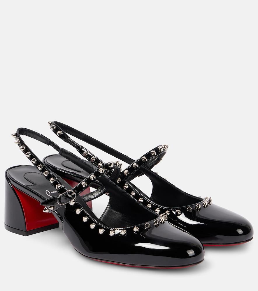 christian louboutin janispikes 55 patent leather mary jane pumps