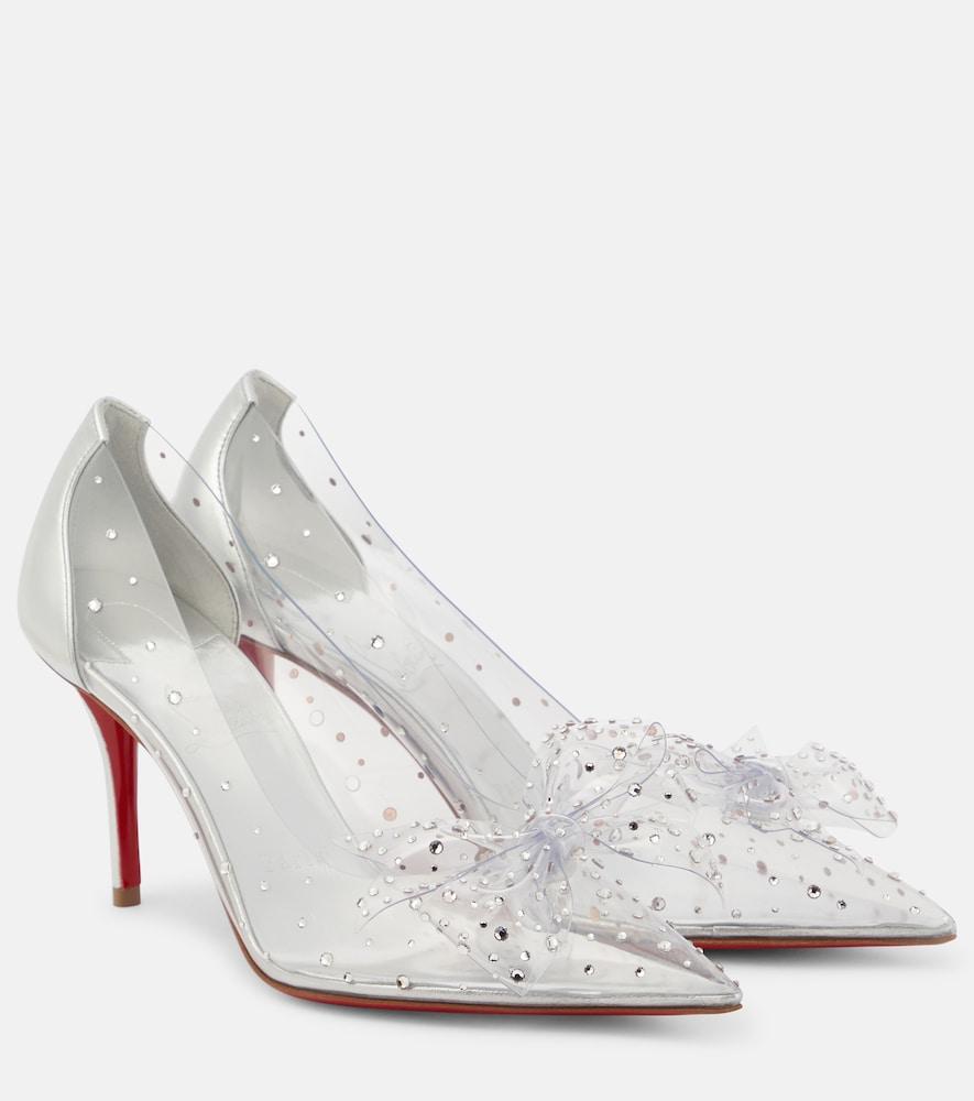 christian louboutin jelly strass 80 embellished pvc pumps