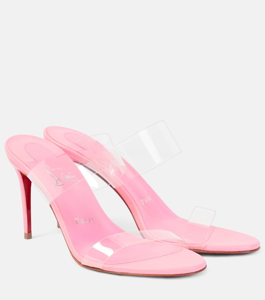 christian louboutin just nothing 85 pvc mules
