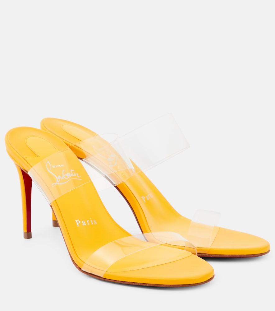 christian louboutin just nothing 85 pvc mules