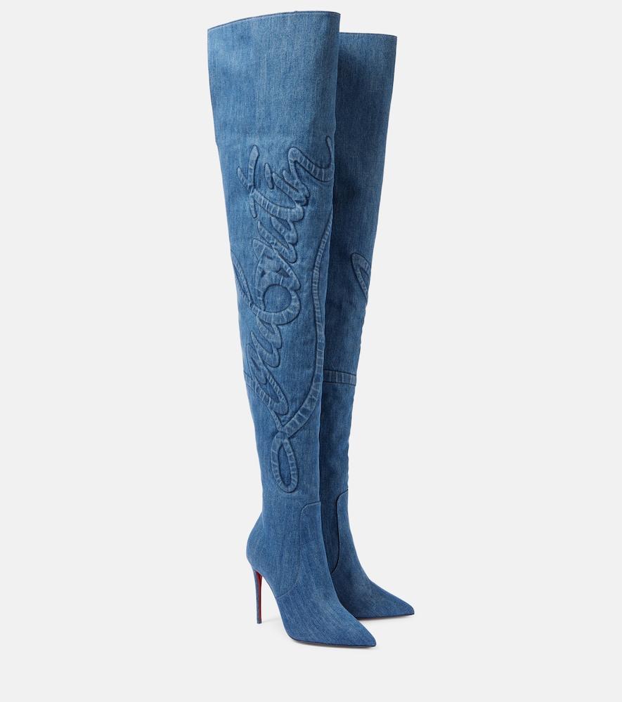 christian louboutin kate botta alta 100 denim over