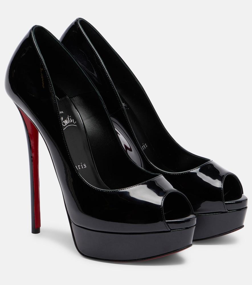 christian louboutin lady z 160 patent leather peep