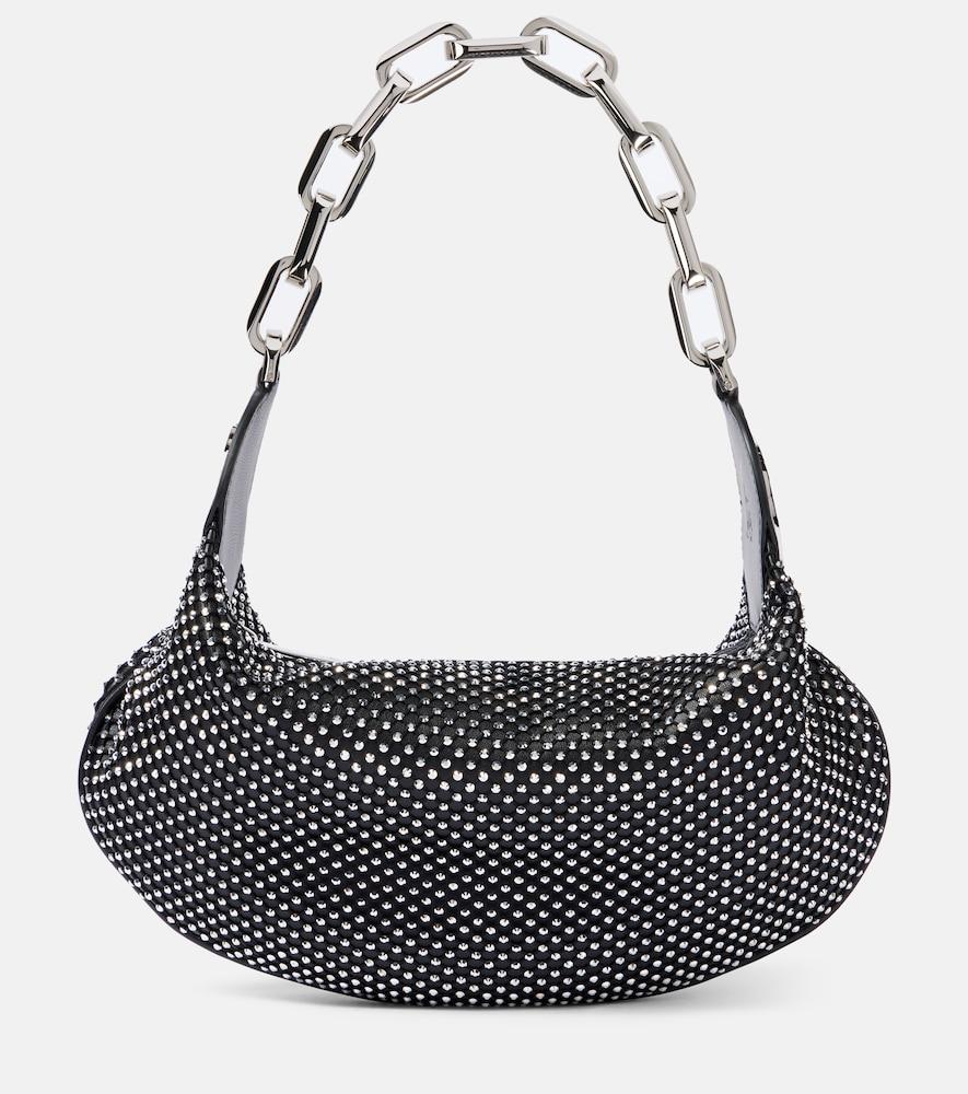 christian louboutin le 54 embellished leather shoulder bag