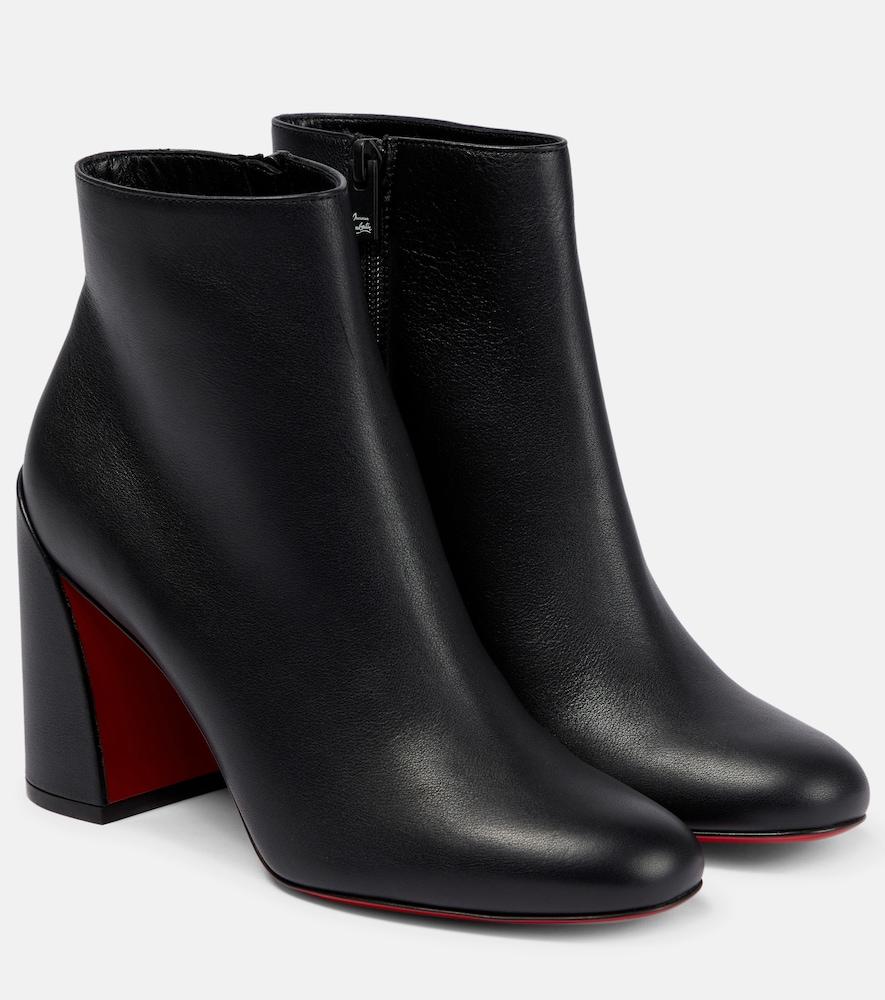 christian louboutin leather ankle boots