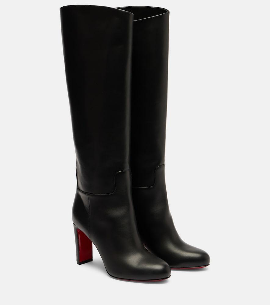 christian louboutin leather knee