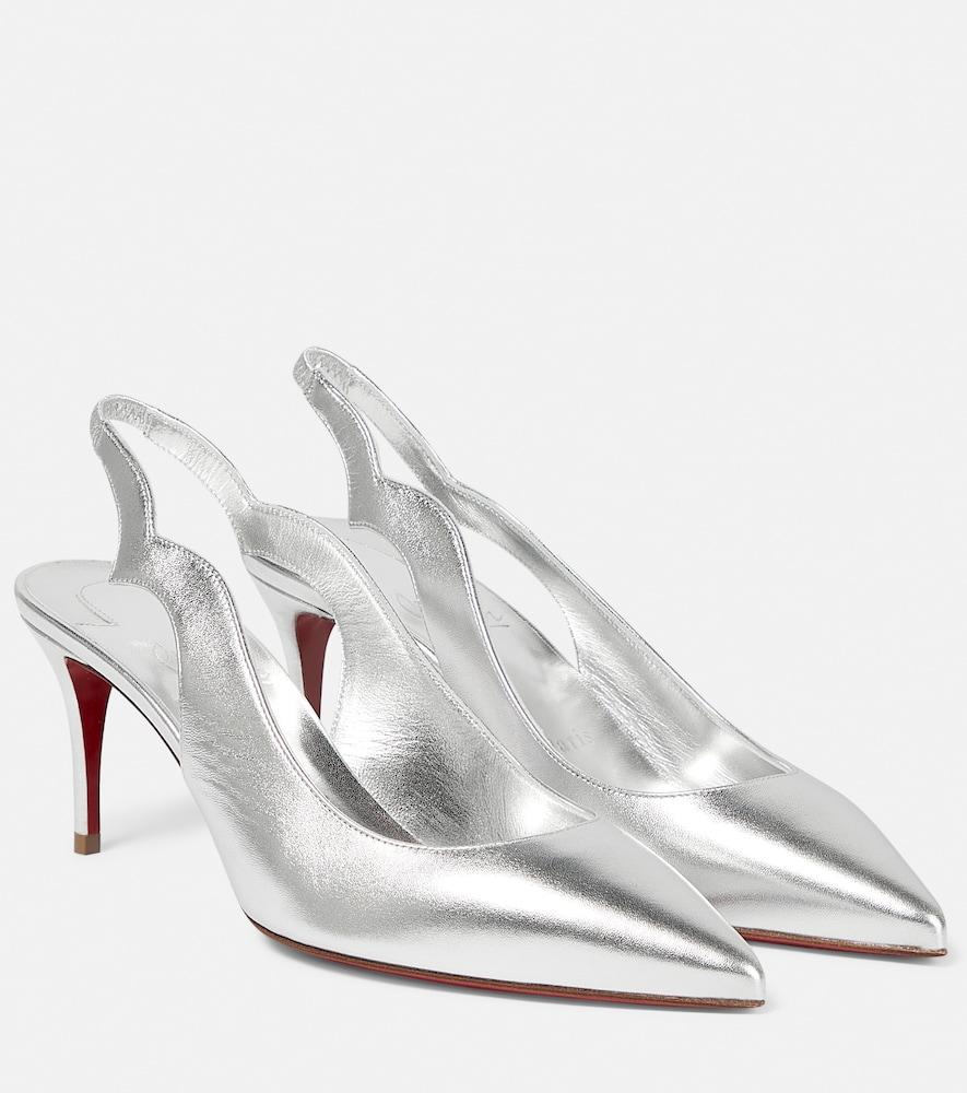 christian louboutin leather slingback pumps