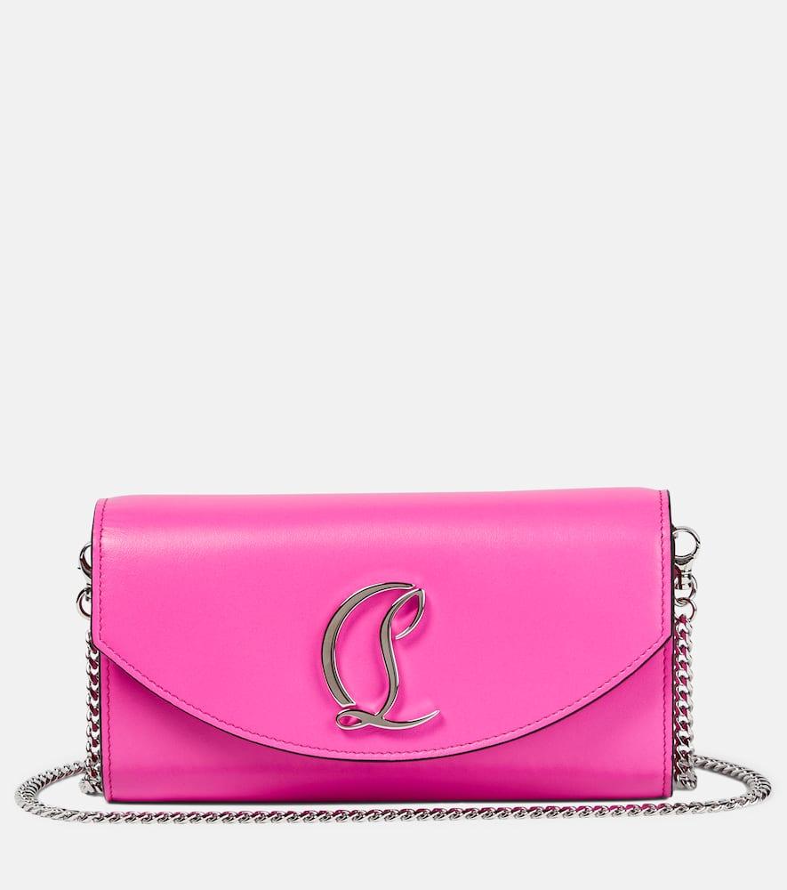 christian louboutin leather wallet on chain