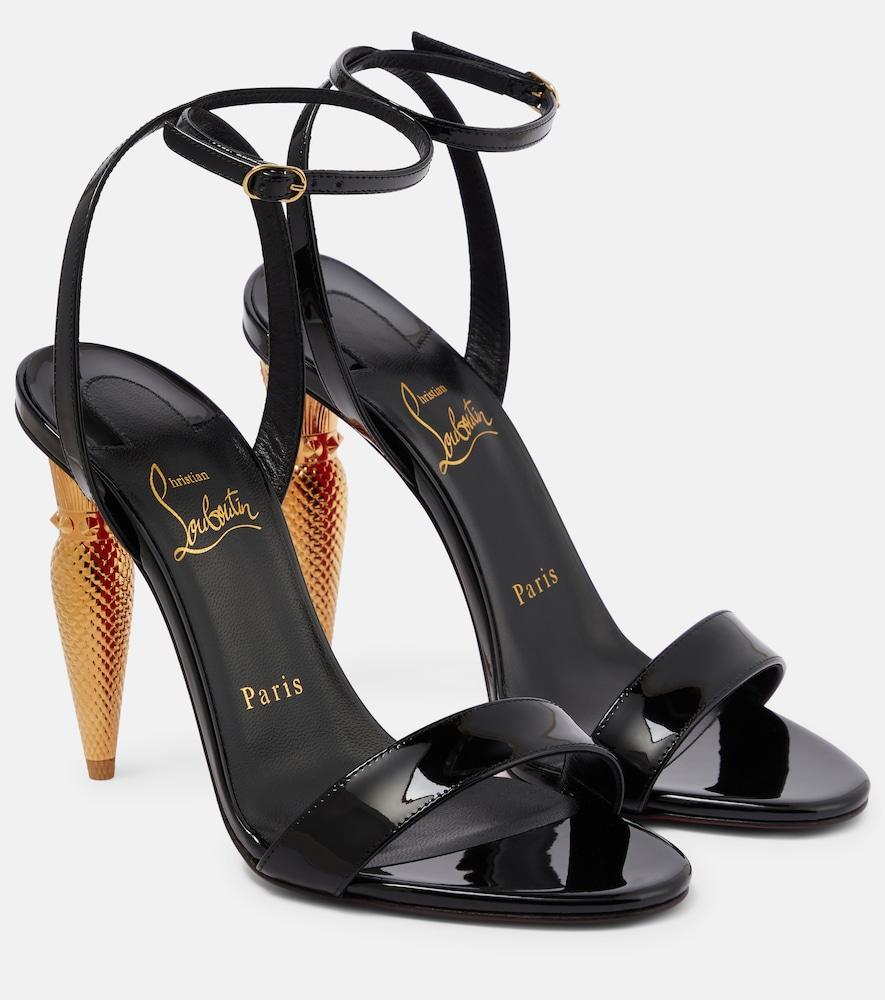 christian louboutin lipqueen 100 patent leather sandals