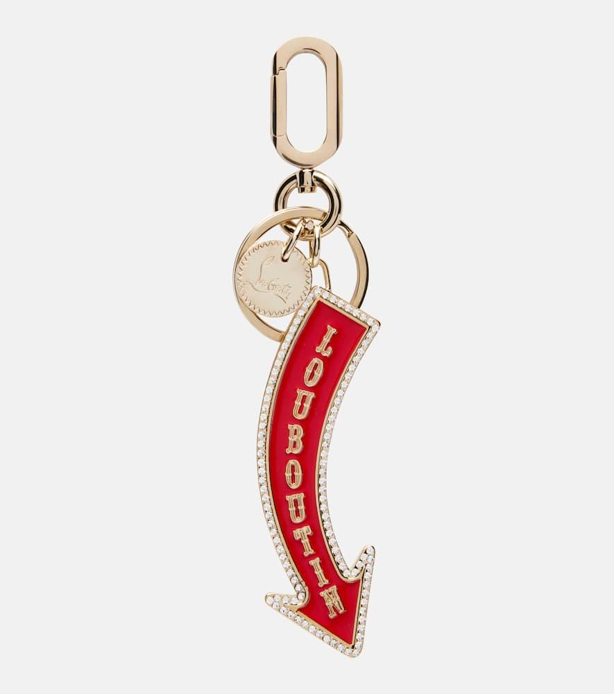 christian louboutin logo bag charm