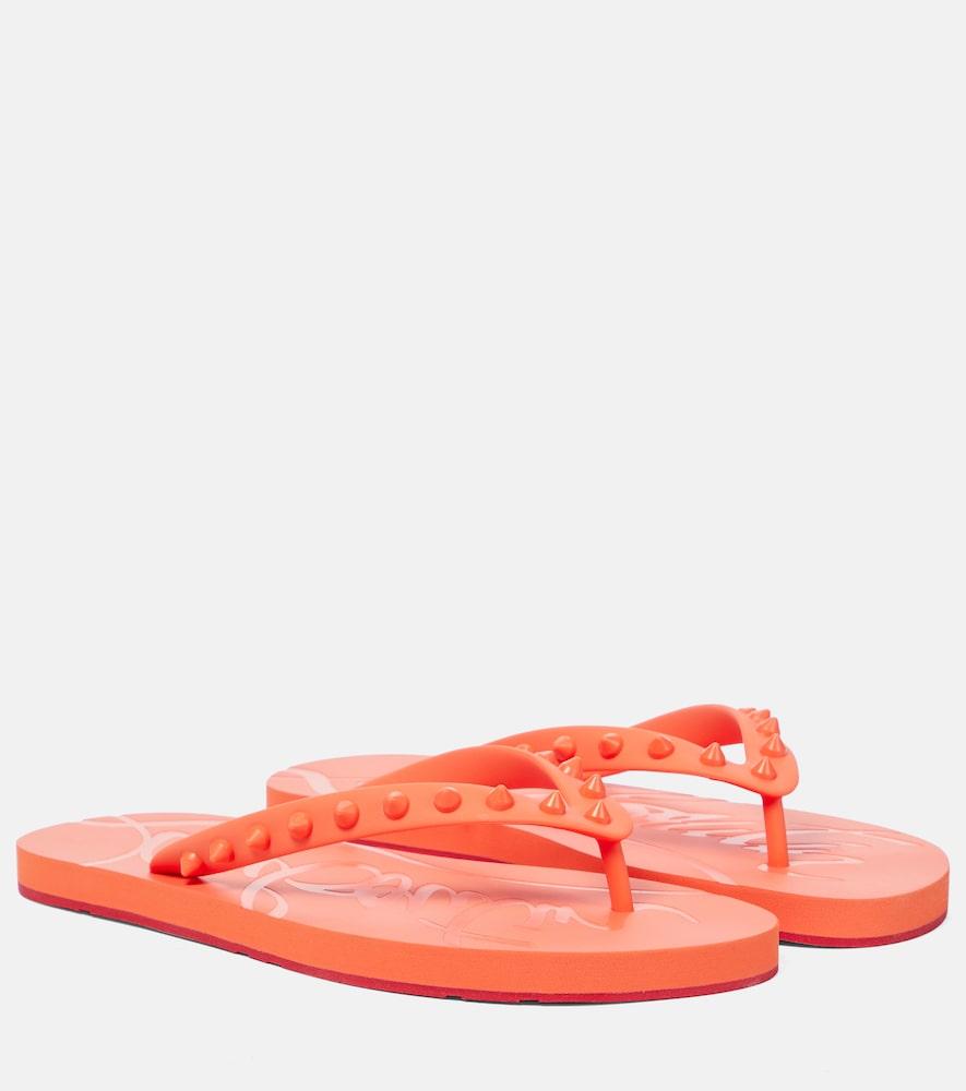 christian louboutin loubi flip thong sandals