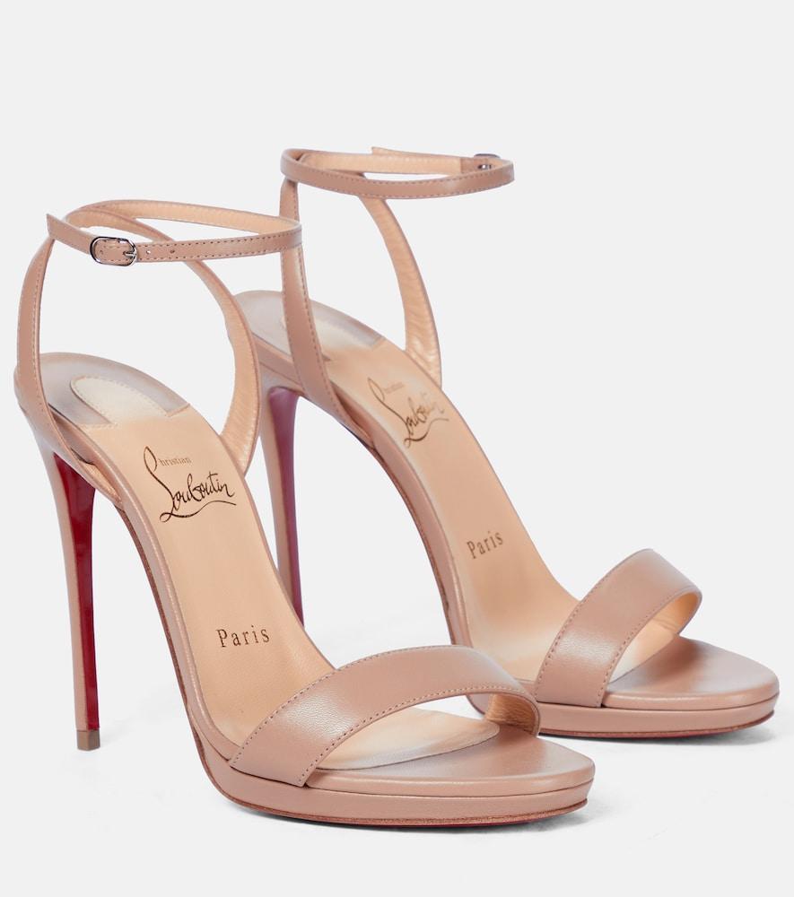 christian louboutin loubi queen 120 leather sandals