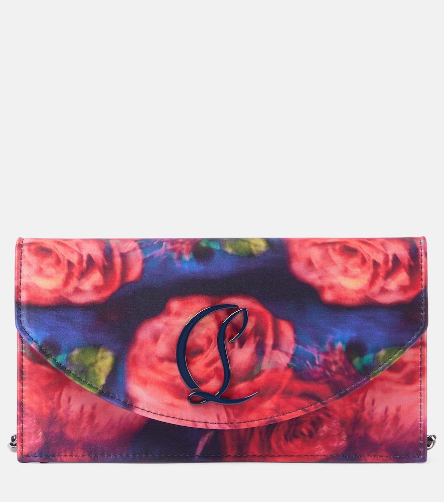 christian louboutin loubi54 floral satin crêpe clutch