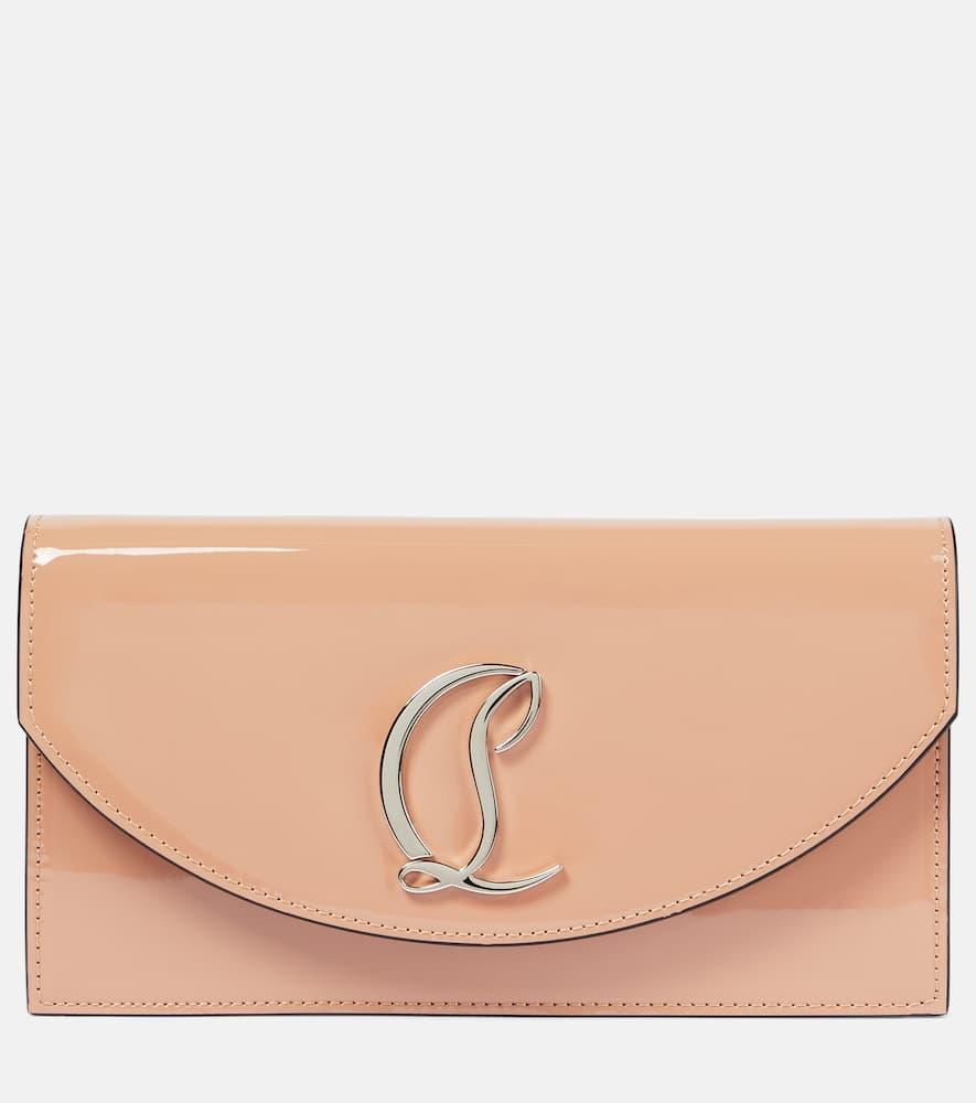 christian louboutin loubi54 patent leather clutch
