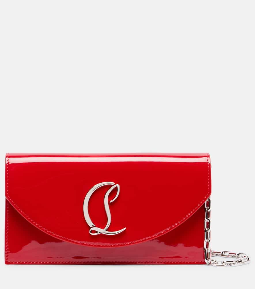 christian louboutin loubi54 patent leather clutch