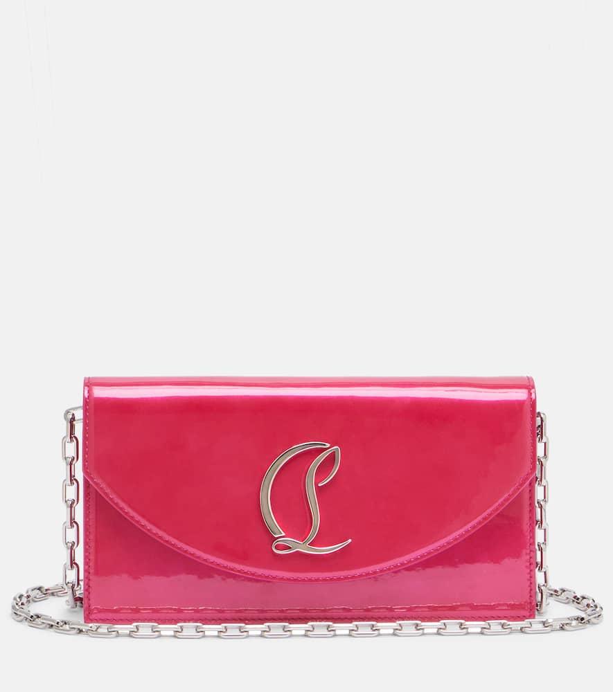 christian louboutin loubi54 patent leather clutch