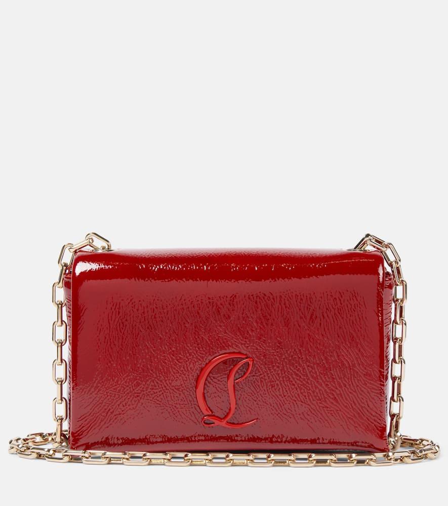 christian louboutin loubi54 patent leather clutch