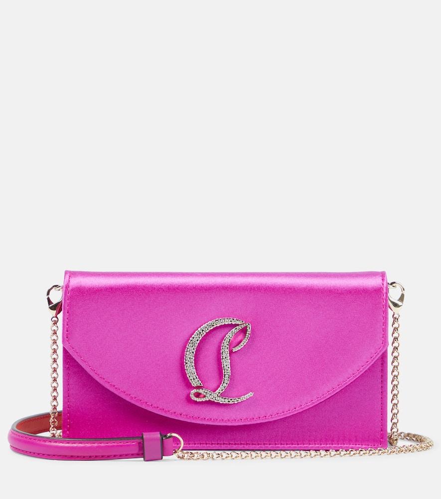 christian louboutin loubi54 satin clutch