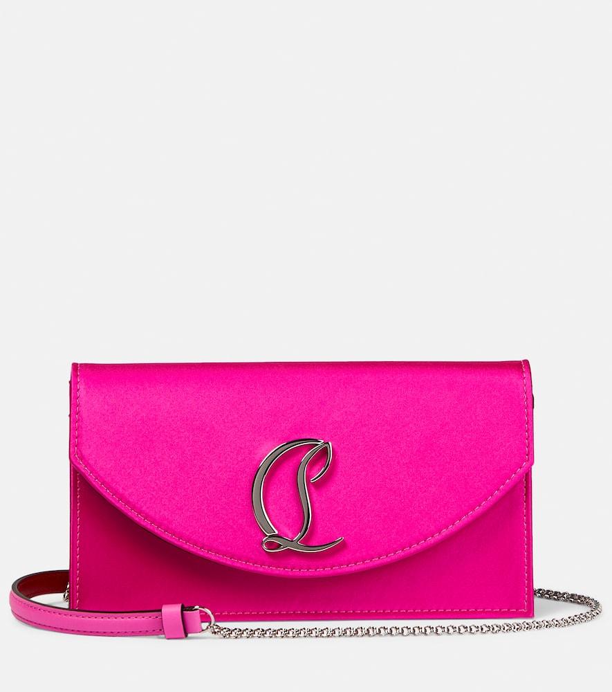 christian louboutin loubi54 satin shoulder bag