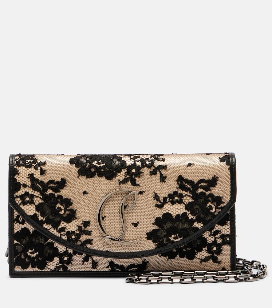 christian louboutin loubi54 small lace clutch